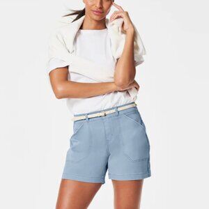 Spanx Stretch Twill Shorts 6" in Mountain Blue